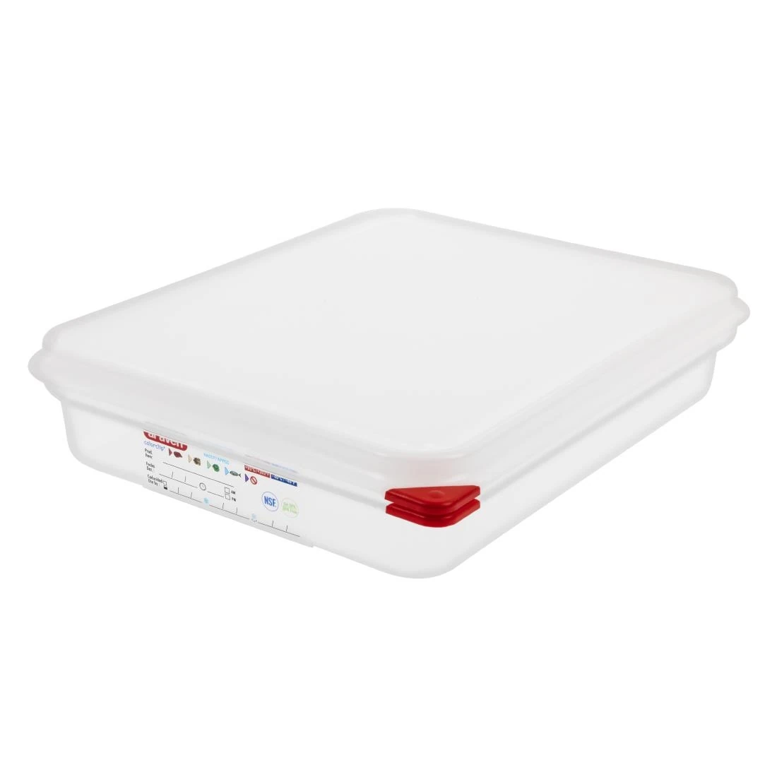 Araven GL261 PP Food Container 1/2 GN 4Ltr with Lid 65mm (Pack 4) product image