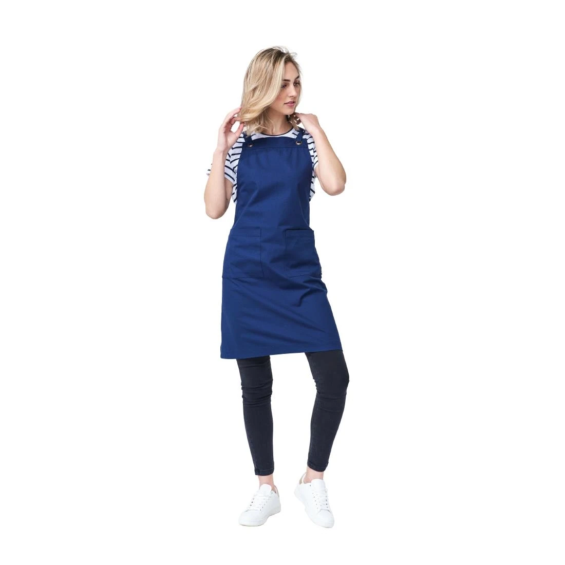 Urbanbar Design BB633 Light Cotton canvas Bib Apron Navy Archie product image