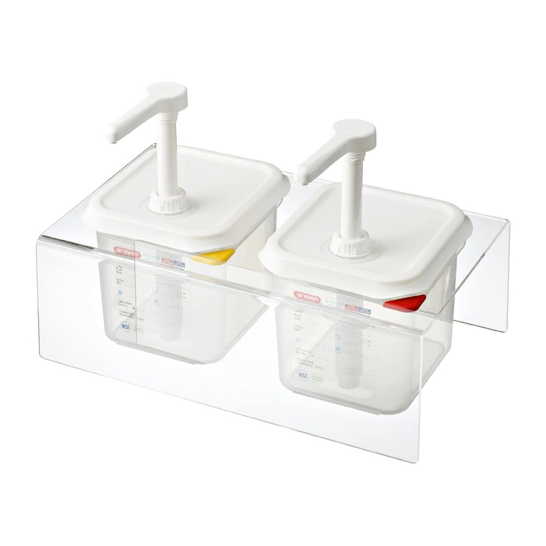 Araven CR822 Sauce Dispensers GN 1/6 Transparent - 2.6Ltr (Set 2) product image