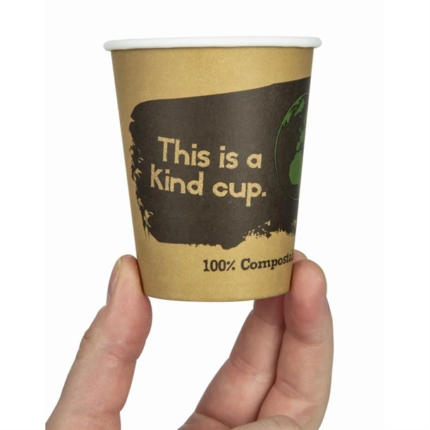 Fiesta Compostable DS057 Hot Cup Single Wall 'Kind' 255ml (Sleeve 50) product image