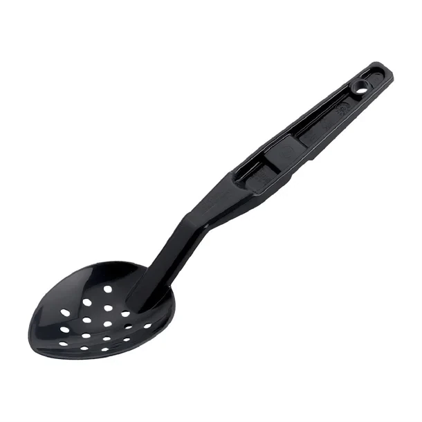 Cambro FL998 Polycarbonate Perforated Deli Spoon Black - 280mm product image