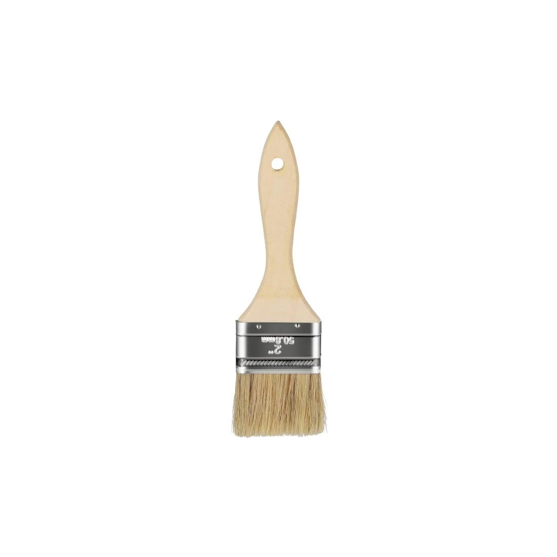 Chef Inox DU726 Pastry Brush Natural Bristles with Wood Handle - 50mm product image
