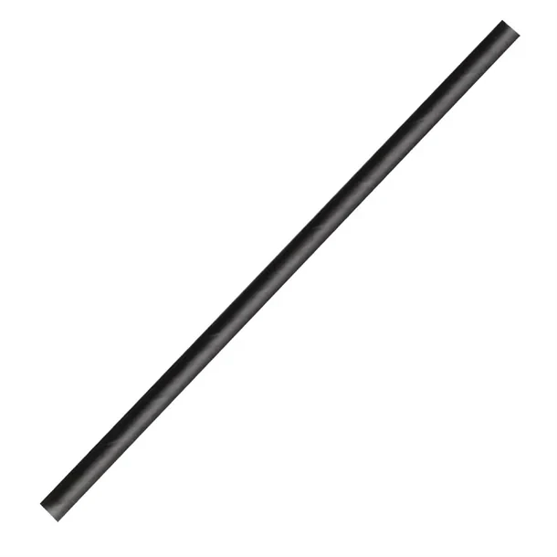 BioPak FK564 Cocktail Paper Straw Black - 120mm (Box 2500) product image