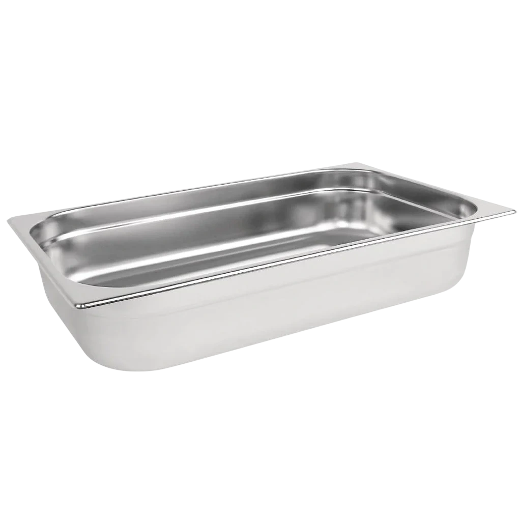 Vogue DN704 Stainless Steel Gastronorm Tray 1/1 - 100mm Deep commercial kitchen equipment