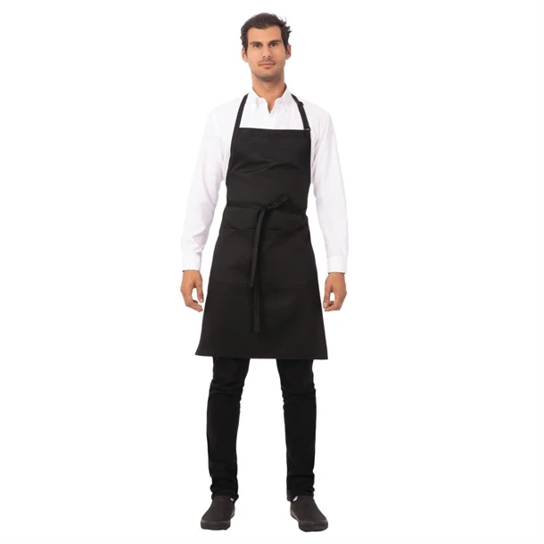 Chef Works JD940 Bib Apron - Black product image