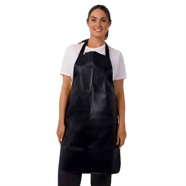 Chef Works JD941 Short PVC Bib Apron - Black product image