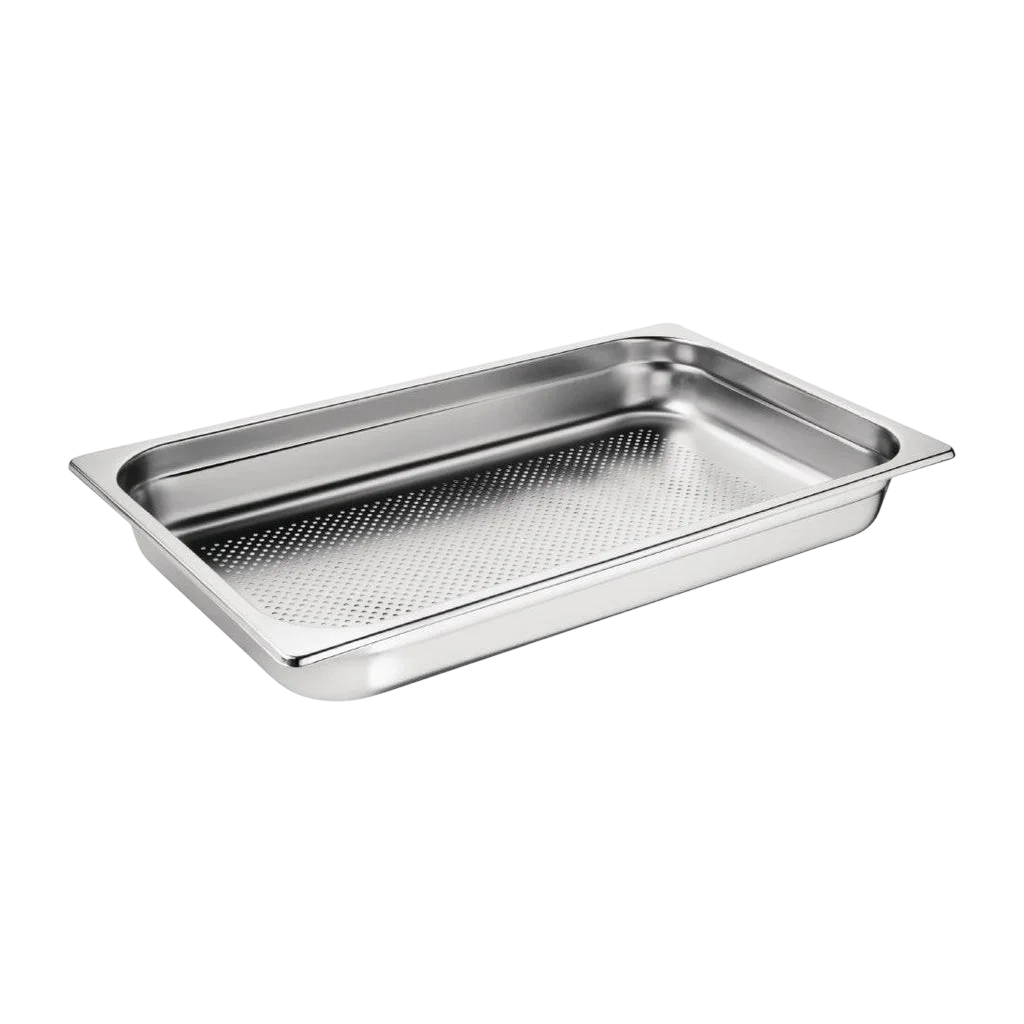 Vogue DN701 Perforated Stainless Steel Gastronorm Pan 1/1 65mm – 7.4L commercial kitchen equipment