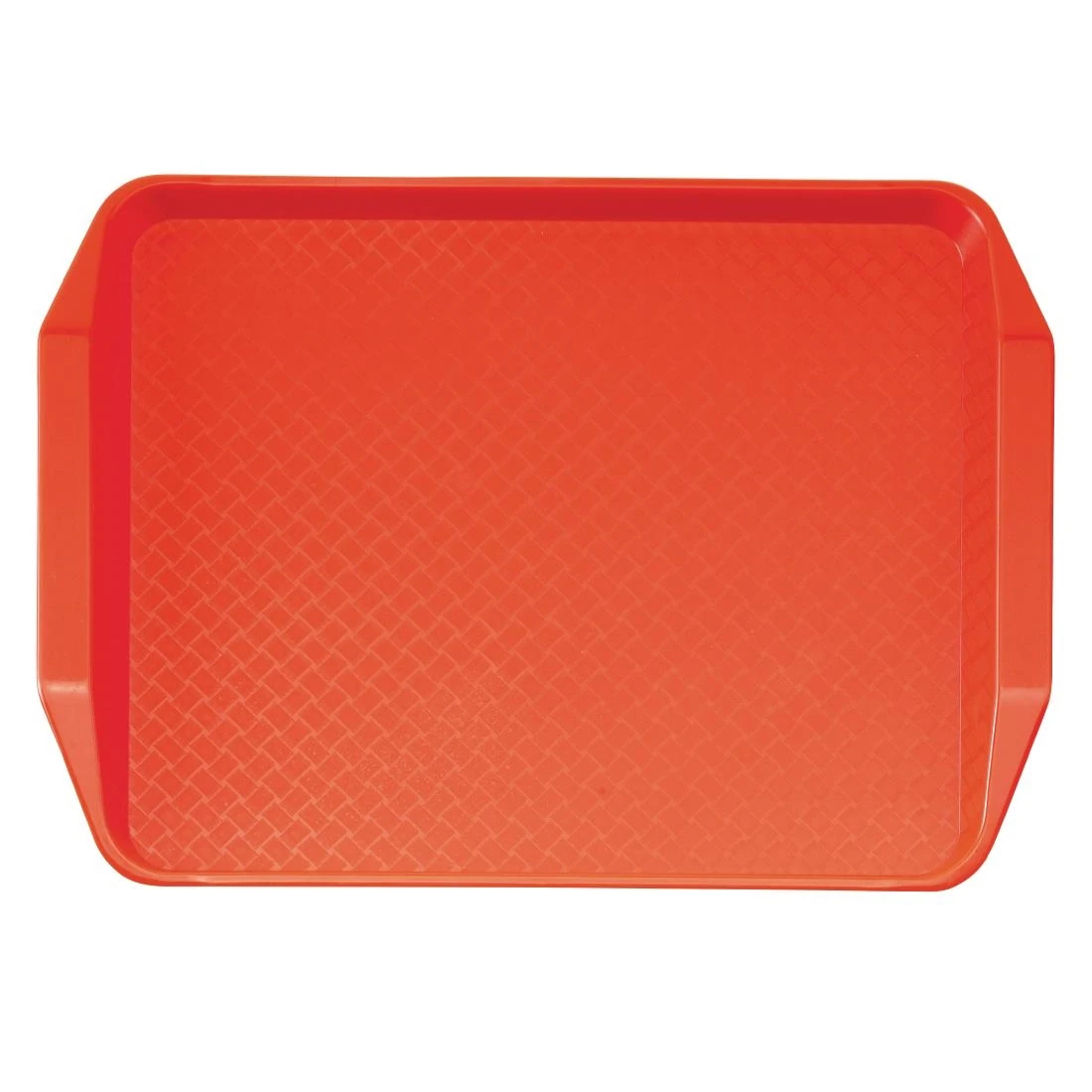 Cambro DE315 Fast Food Rectangular Handled Tray - Red - 300x410mm product image