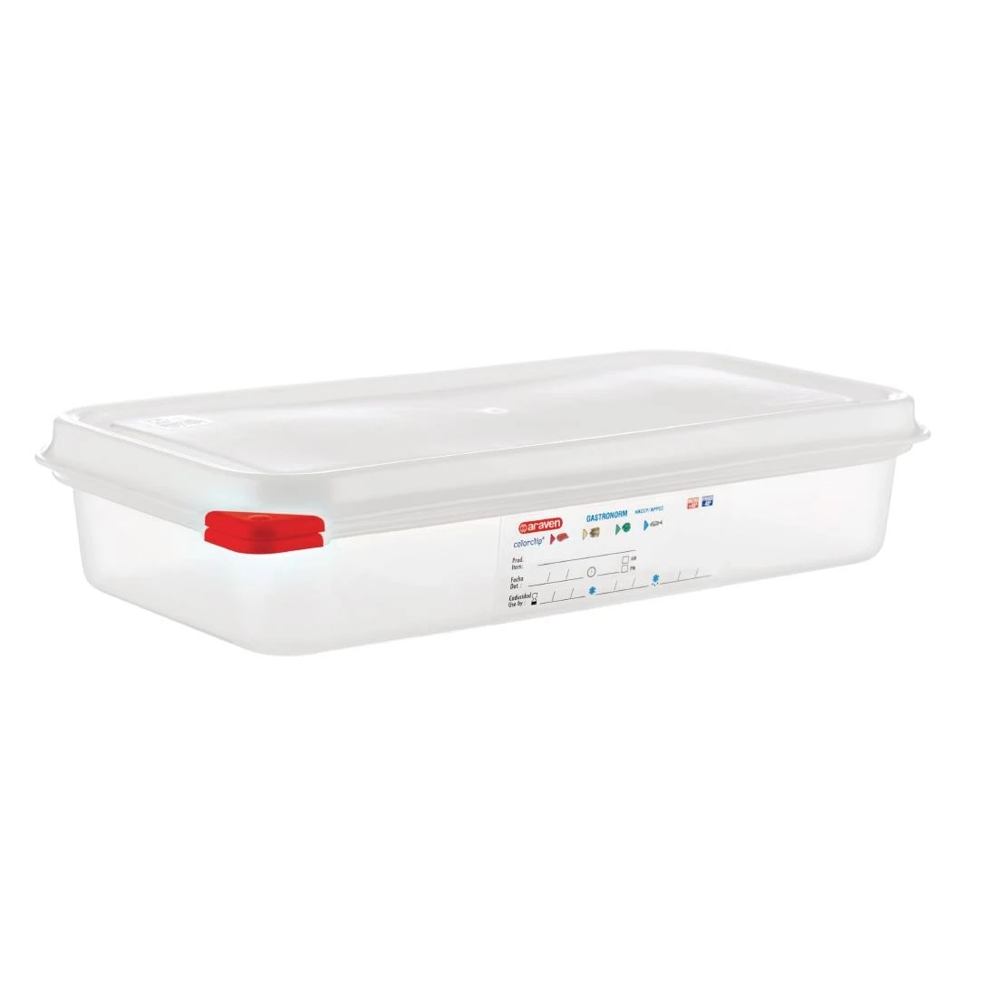 Araven GL262 PP Food Container 1/3 GN 2.5Ltr with Lid 65mm (Pack 4) product image