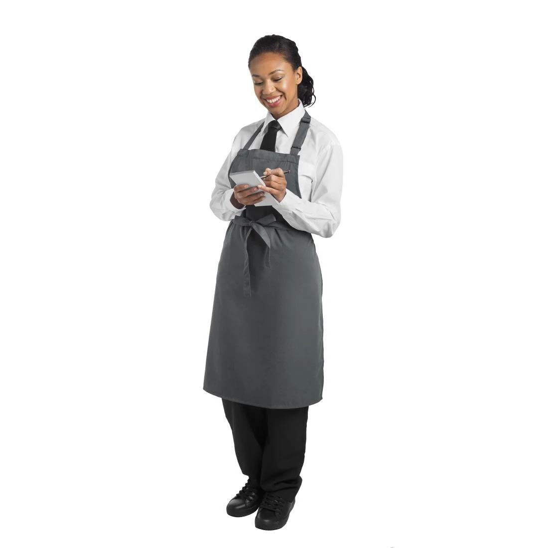 Le Chef BB153 Bib Apron - Storm Grey product image