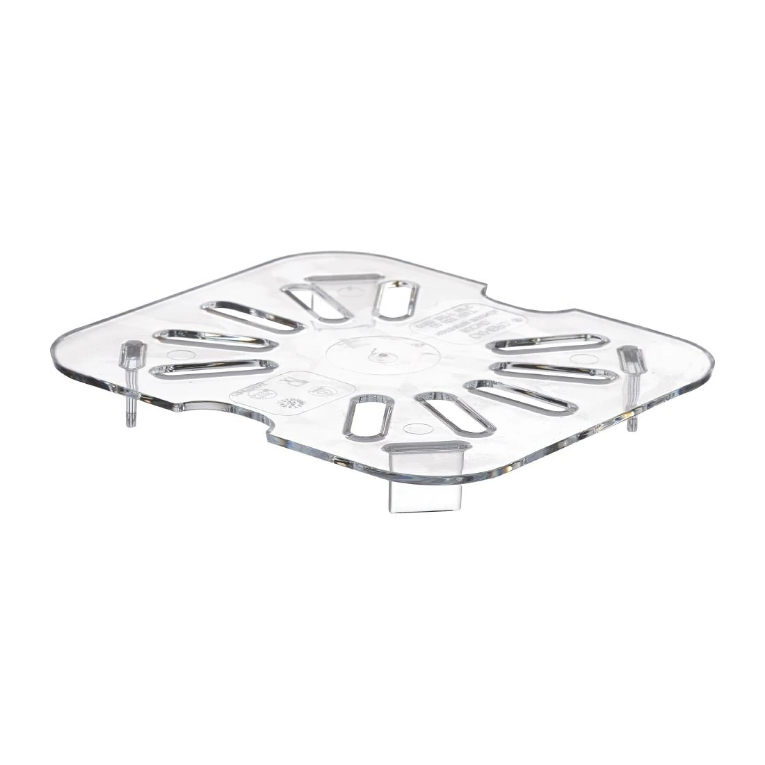 Cambro DM755 Polycarbonate Gastronorm Drain Shelf - 1/6 - Clear product image