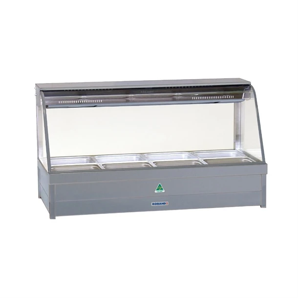 Roband DD129 C25RD Hot Food Display Bar With Rear Roller Doors And 10x 1/2 Gastronorm Pans product image