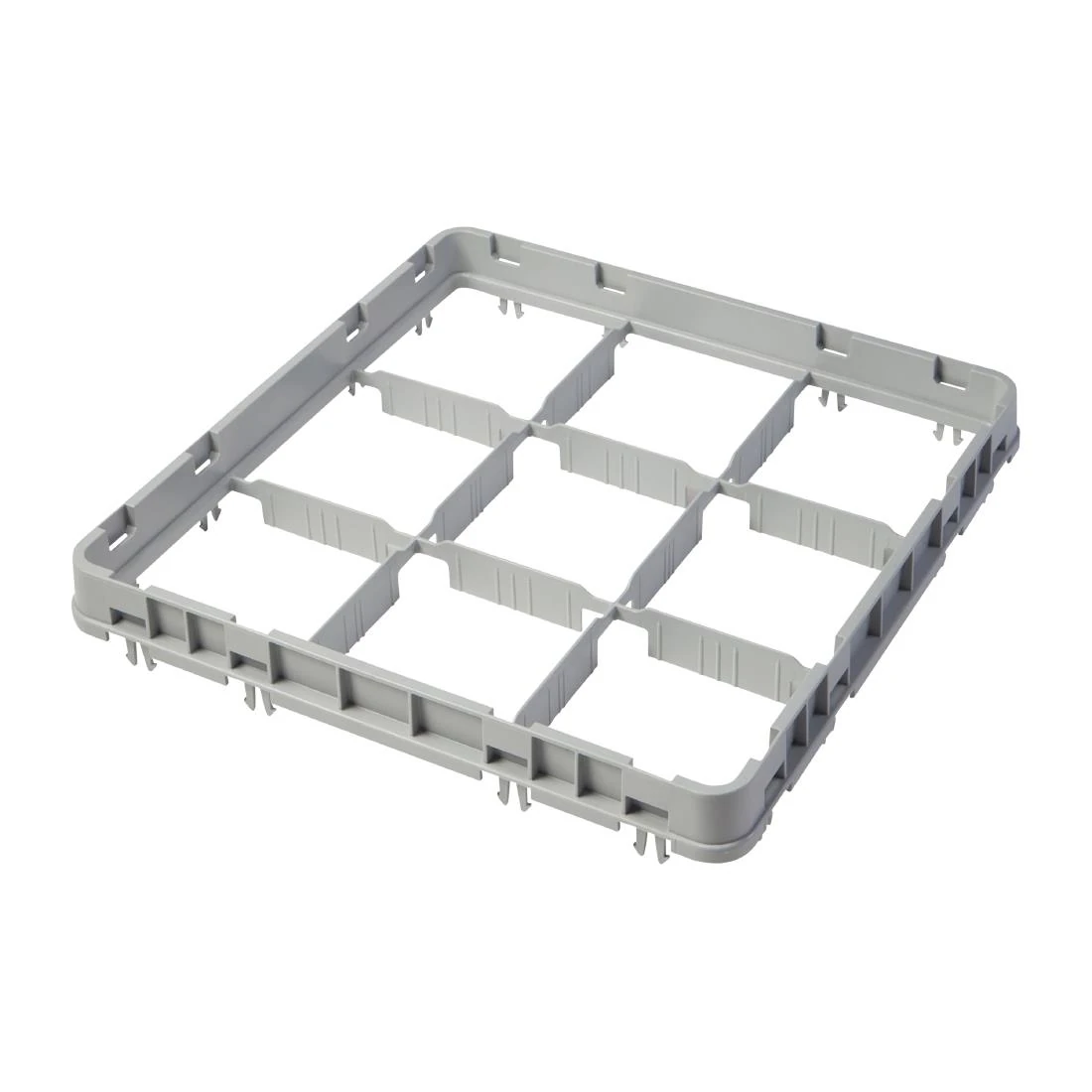 Cambro DU893 Camrack 9 Compartment Glassrack Extender - Grey - 41mm product image