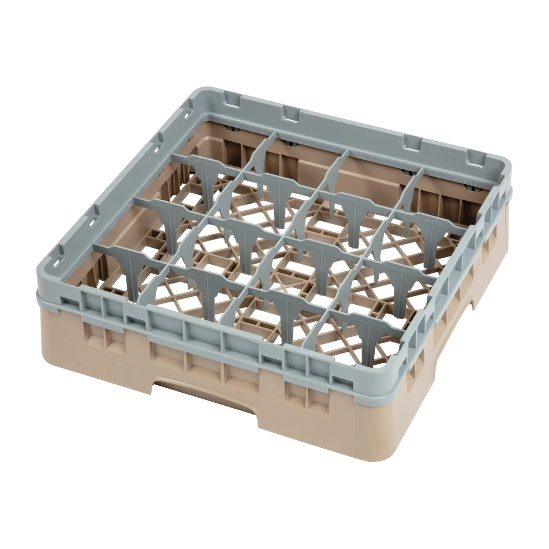 Cambro DW550 Camrack 16 Compartment Glass Rack Beige - Max Height 92mm product image