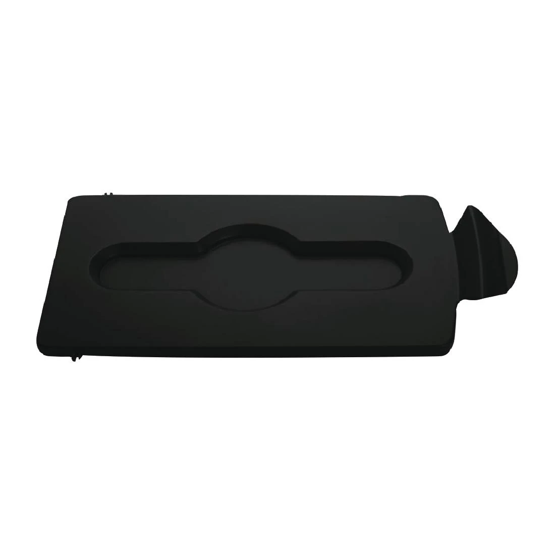 Rubbermaid FY153 Slim Jim Recycling Station Black Closed Lid product image