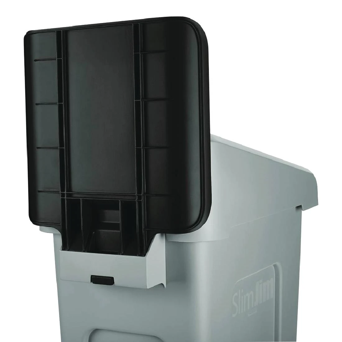 Rubbermaid FY154 Slim Jim Recycling Station Black Billboard product image