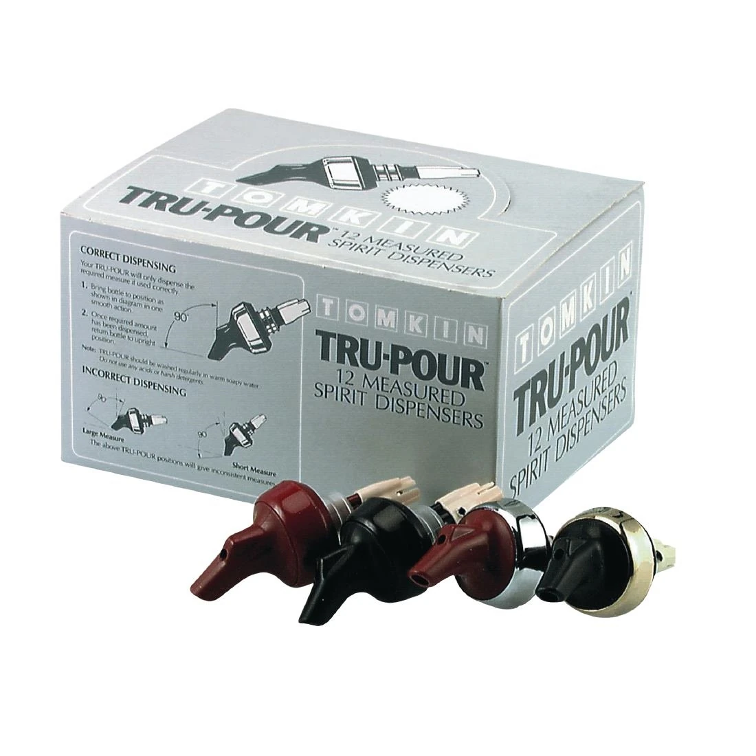 Tru-Pour GH709 Black Spirit Dispenser - 30ml (Box 12) product image
