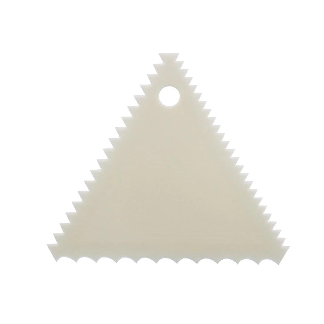 Schneider GT133 Triangle Cream Scraper Ivory with Comb - 105x105x 105mm product image