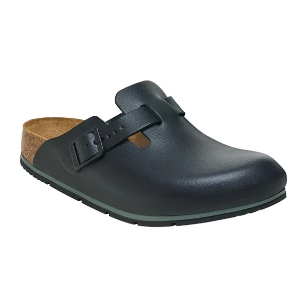 Birkenstock JC426-45 Boston Pro PU Natural Leather Clogs Black 45 product image
