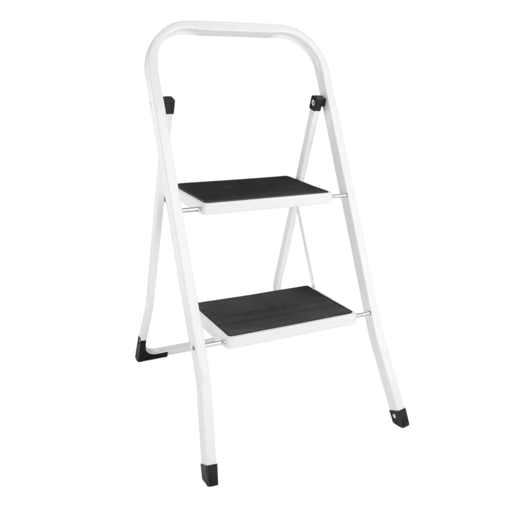 Vogue F018 2-Tread Folding Step Stool – White 900×470mm commercial kitchen equipment