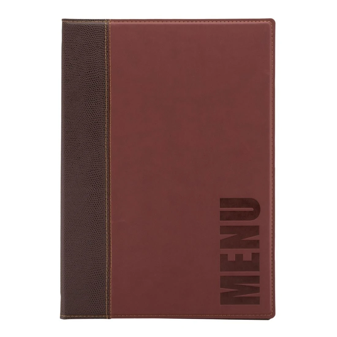 Securit H717 Contemporary Menu Holder Wine Red with 1 Insert A4 - 4 Page product image