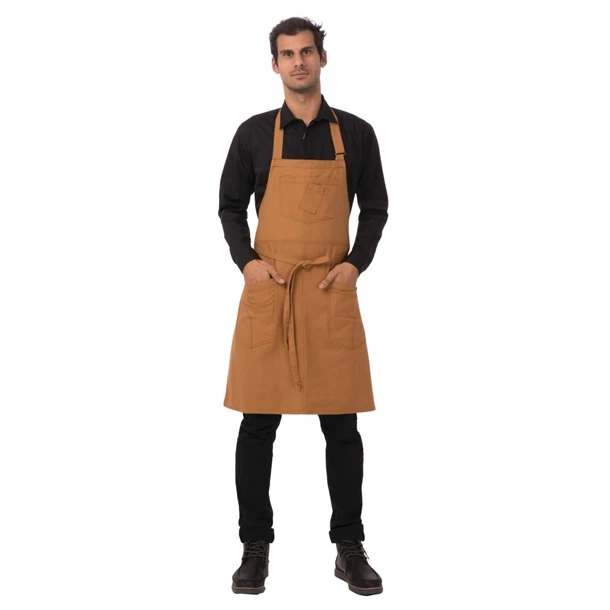 Chef Works JD939 Rockford Bib Apron - Nutmeg product image