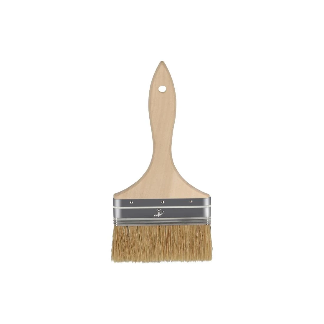 Chef Inox DU723 Pastry Brush Natural Bristles with Wood Handle - 100mm product image
