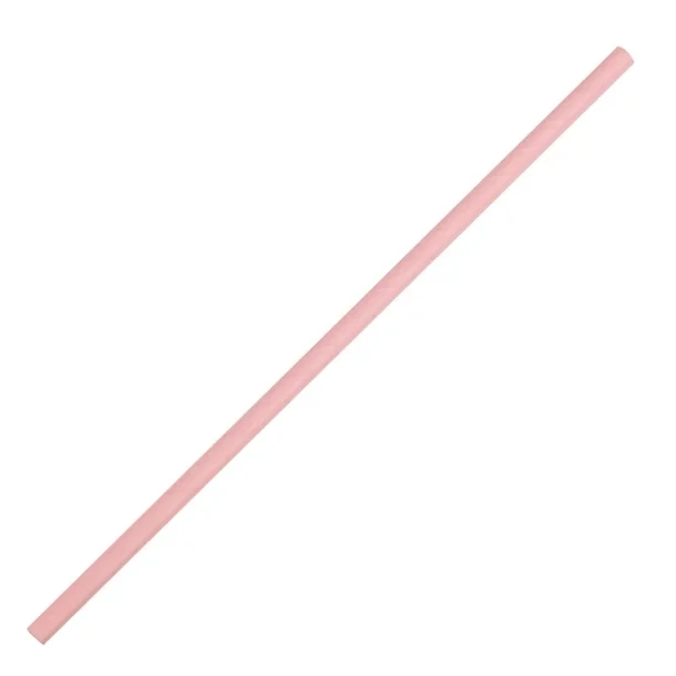 Fiesta Compostable FB139 Pink Paper Straw - 210mm 6mm (Pack 250) product image