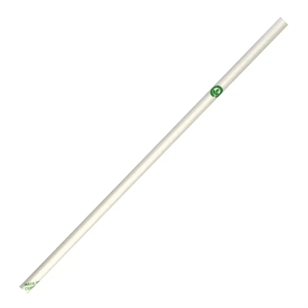 BioPak FK568 Paper Straw - White - 6mm(Sleeve 250) product image