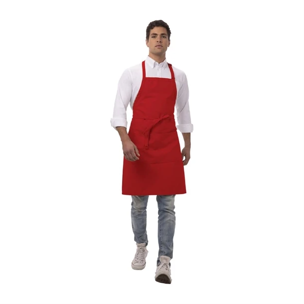 Chef Works JC486 Butcher Bib Apron Red product image