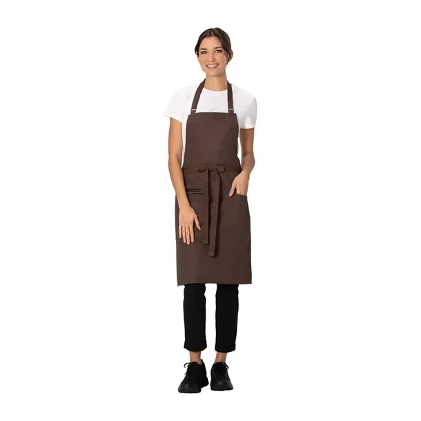 Chef Works JD933 Lockharte Bib Apron - Espresso product image