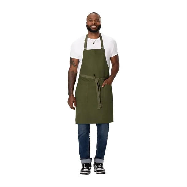 Chef Works JD934 Lockharte Bib Apron - Military Green product image