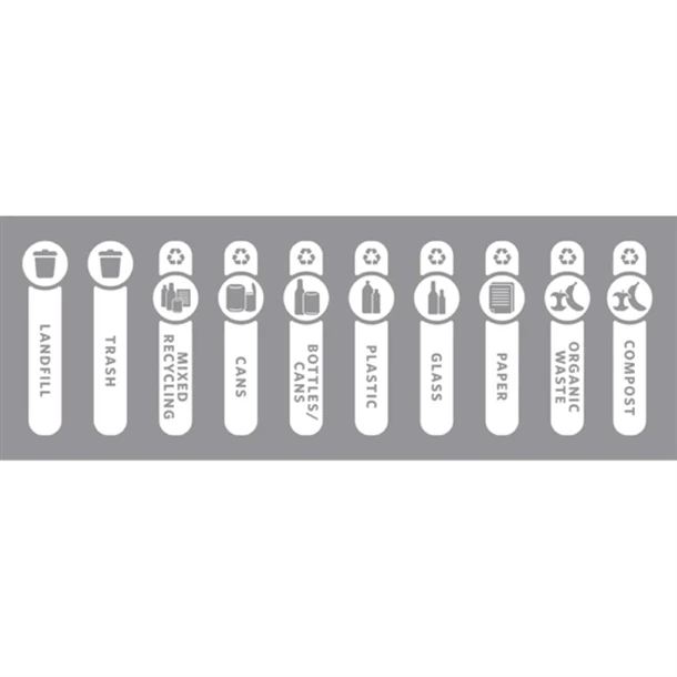 Rubbermaid FY213 Slim Jim Waste Stream Labels product image