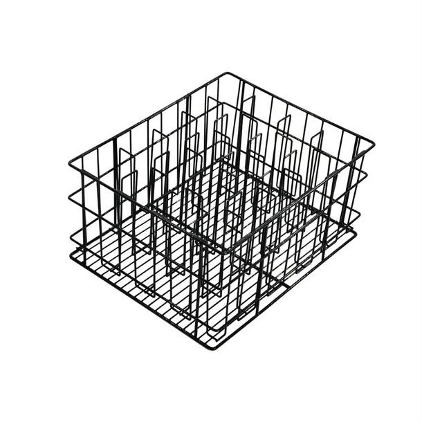 Ken Hands GH685 KH Glass Basket 30 Compartment Black PVC - 17x14x8.5" product image