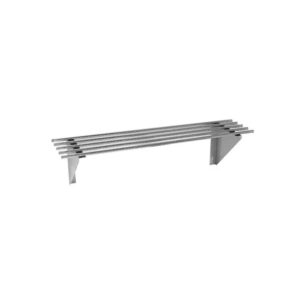 FED 0600-WSP1 stainless steel pipe wall shelf 600mm, SUS304, commercial kitchen – Australia
