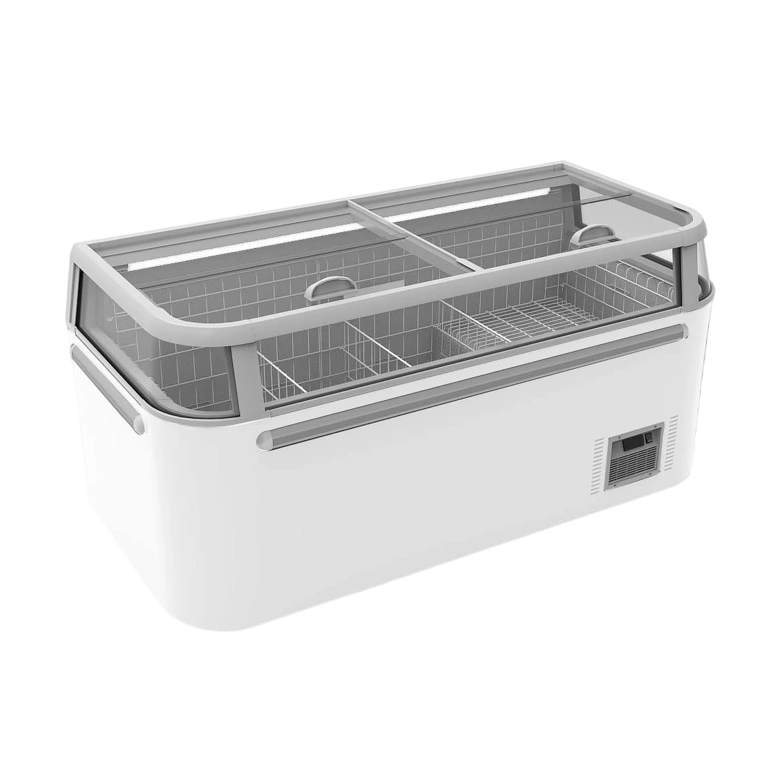 Thermaster ZCD-E185G Supermarket Island Freezer – 745L, Glass Sliding Lids