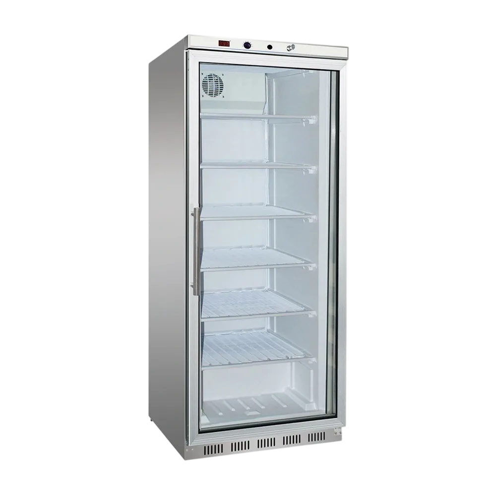 Thermaster HF600G S/S Display Freezer – 620L, Glass Door, -25°C to -10°C