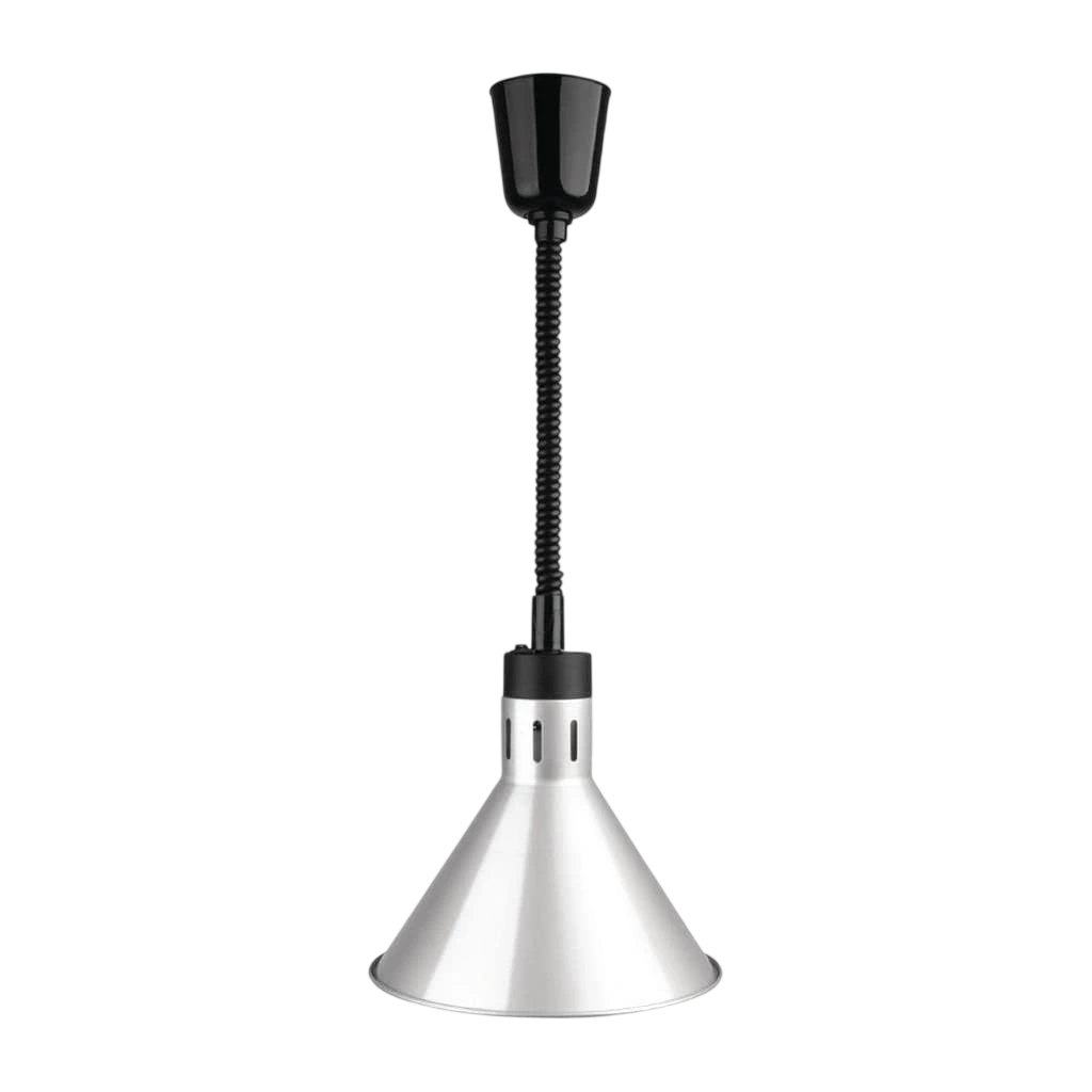 Apuro Retractable Conical Heat Shades - Silver Finish commercial kitchen equipment