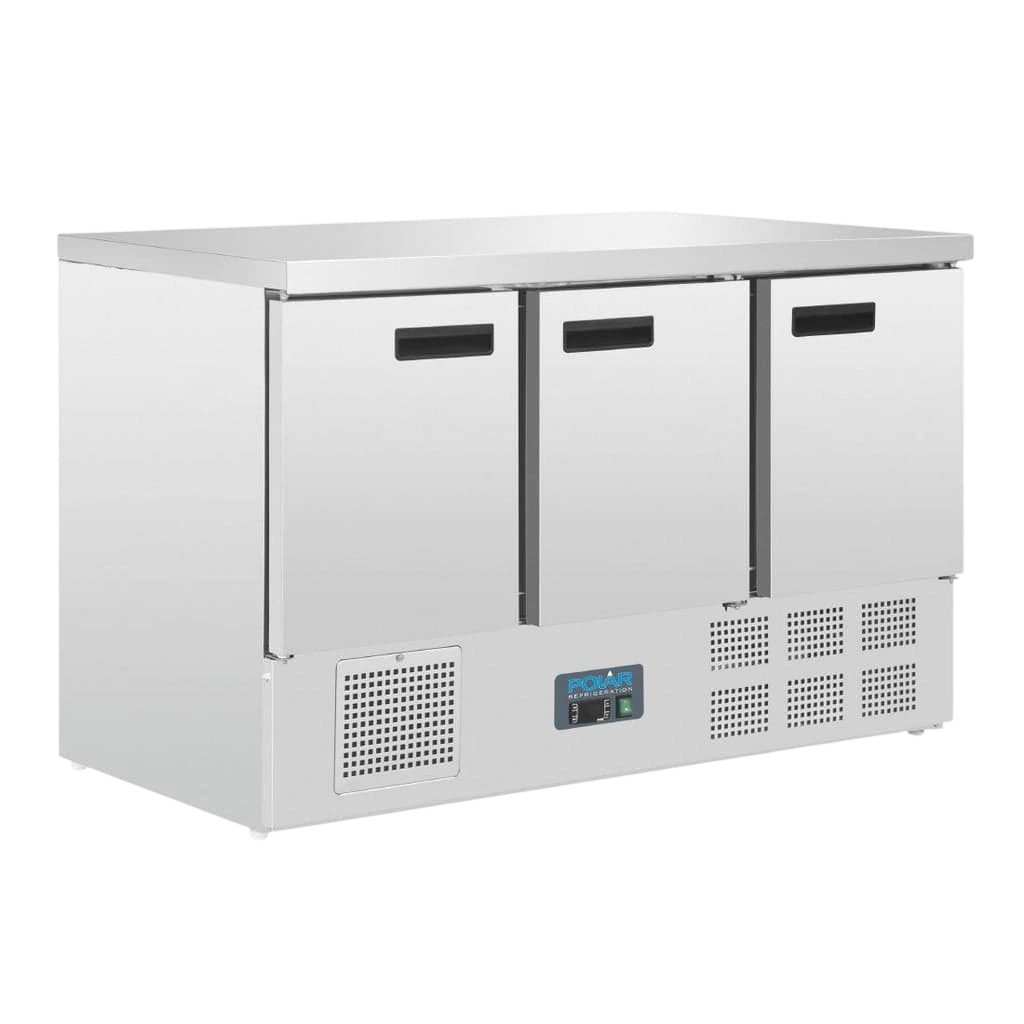 Polar G622-A G-Series 3 Door Counter Fridge – 368L Stainless commercial kitchen equipment