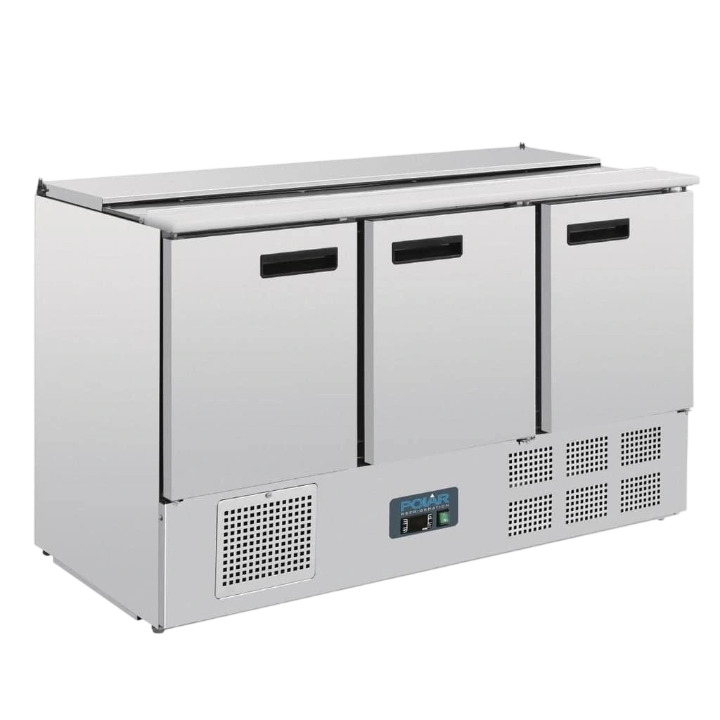 Polar G607-A G-Series Saladette Counter Fridge – 368L, 4× 1/1 GN Compatible commercial kitchen equipment