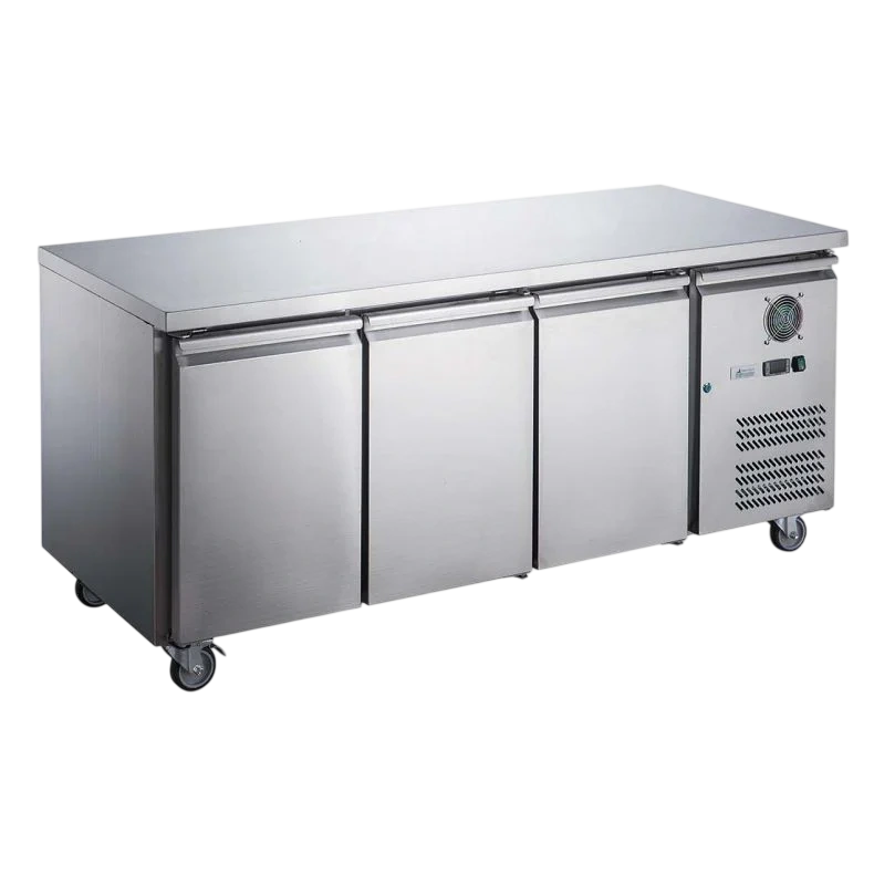 FED-X XUB6F18S3V 3 Door Freezer | Stainless Steel Workbench Freezer