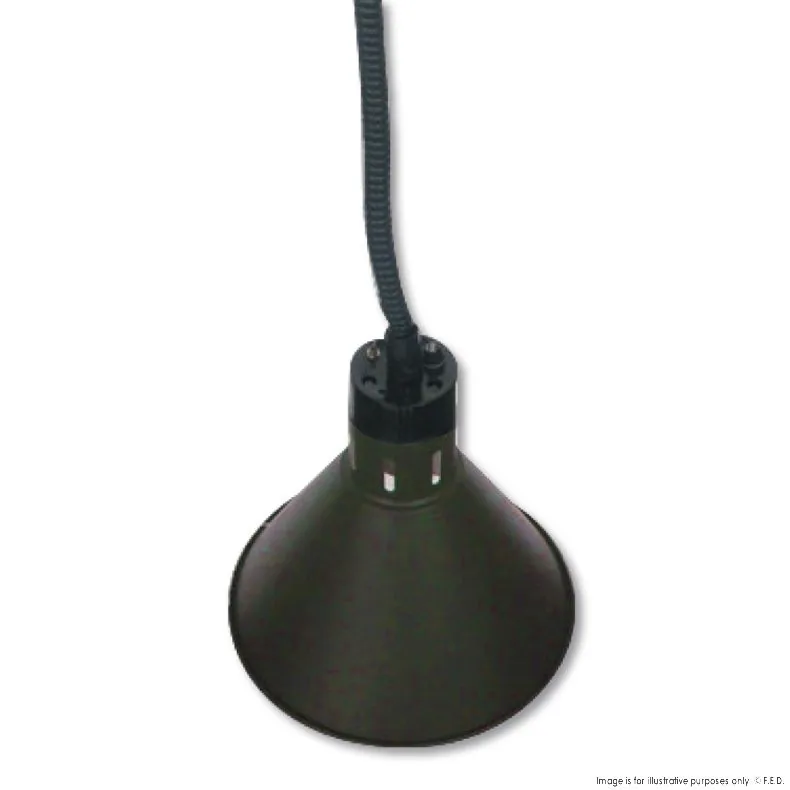 Benchstar HYWBL08 Black Pull-Down Heat Lamp – 270 mm Round Shade