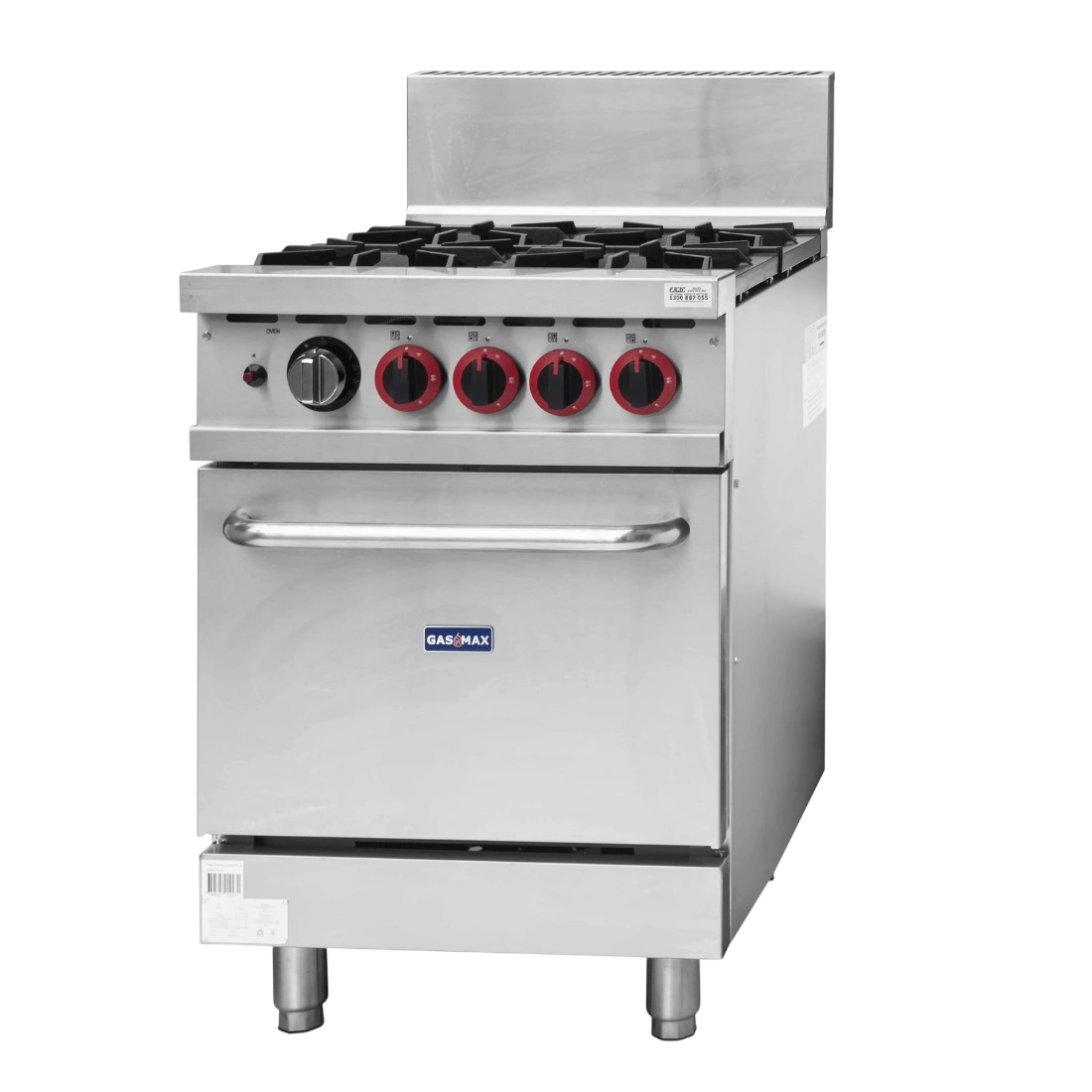 Gasmax GBS4TS 4-Burner Natural Gas Range with Oven