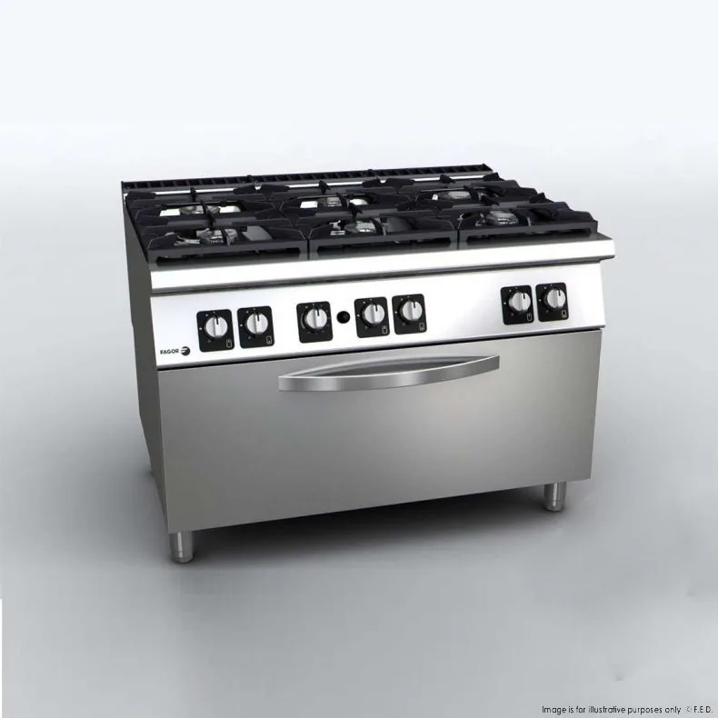 Fagor C-G961OPH gas 6 burner with large static gas oven