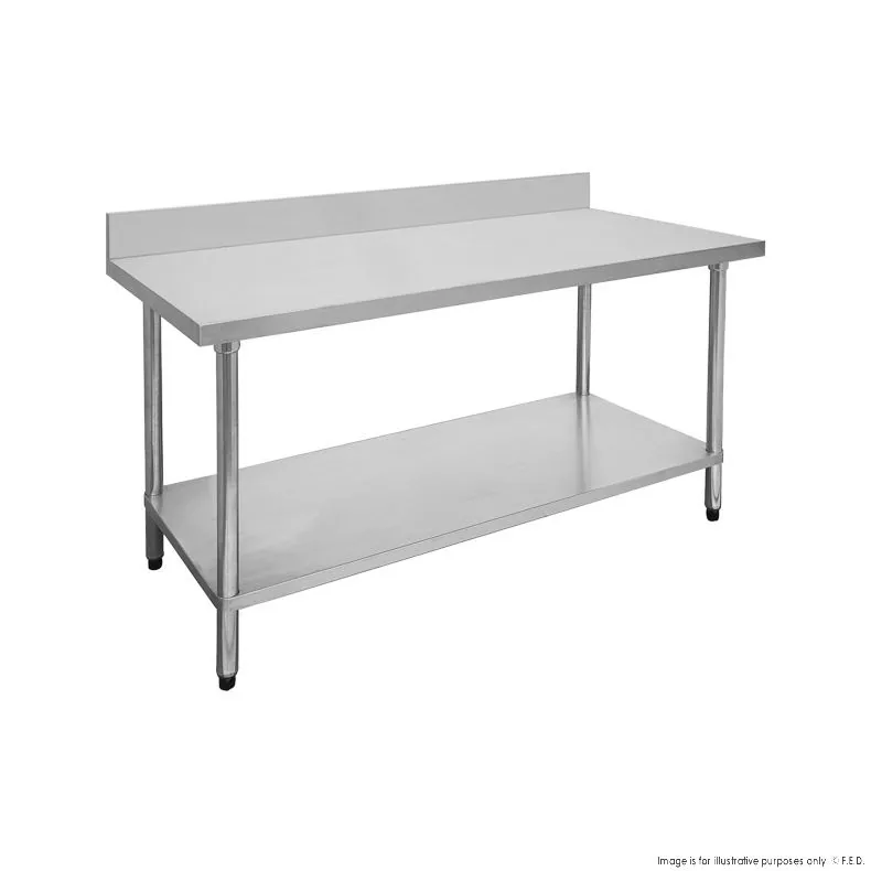FED 0600-6-WBB Stainless Steel Bench with 600x600mm Top – Ideal for Compact Food Prep Areas