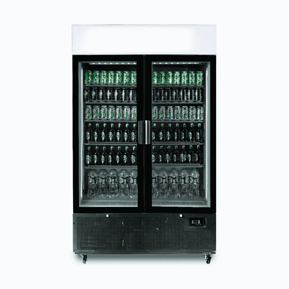 Bromic GM1100LB-NR Black 1082L Glass Door Fridge with Lightbox