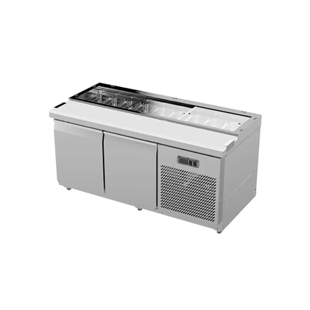 Airex AXR.SW.1740 sandwich prep bench 2 door 1740mm with refrigerated service well