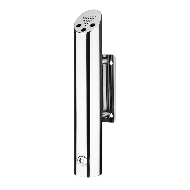Bolero CG044 cylinder wall mounted ashtray, stainless steel 1.7L, 460×75mm, Australia