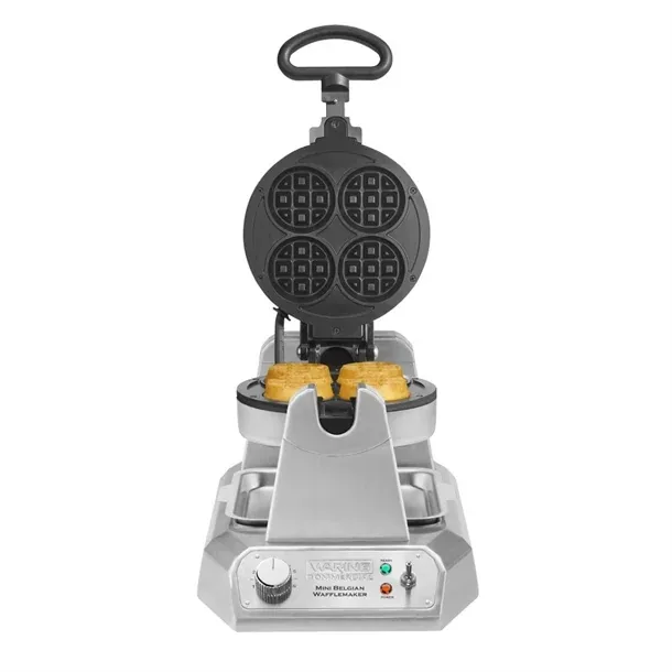 Waring CH996 Commercial Mini Belgian Waffle Maker – Rotary 1.2kW Unit for 100 Waffles/hr