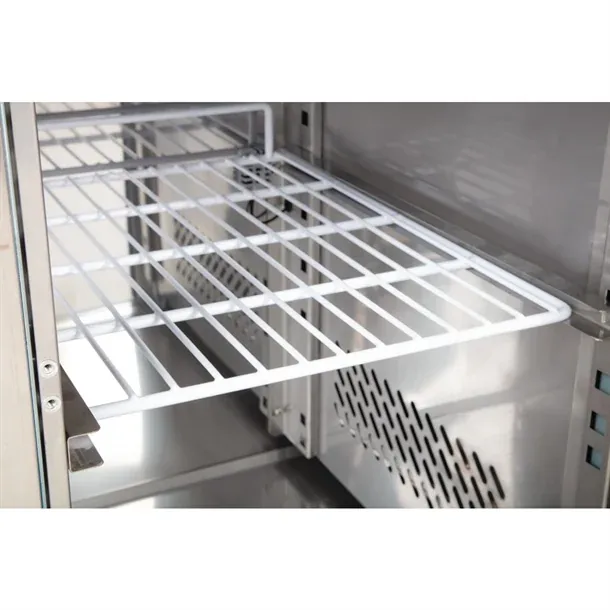 Polar CT395-A U-Series Four Door Refrigerated Saladette Counter, 4x1/1 GN, 476L, Stainless Steel